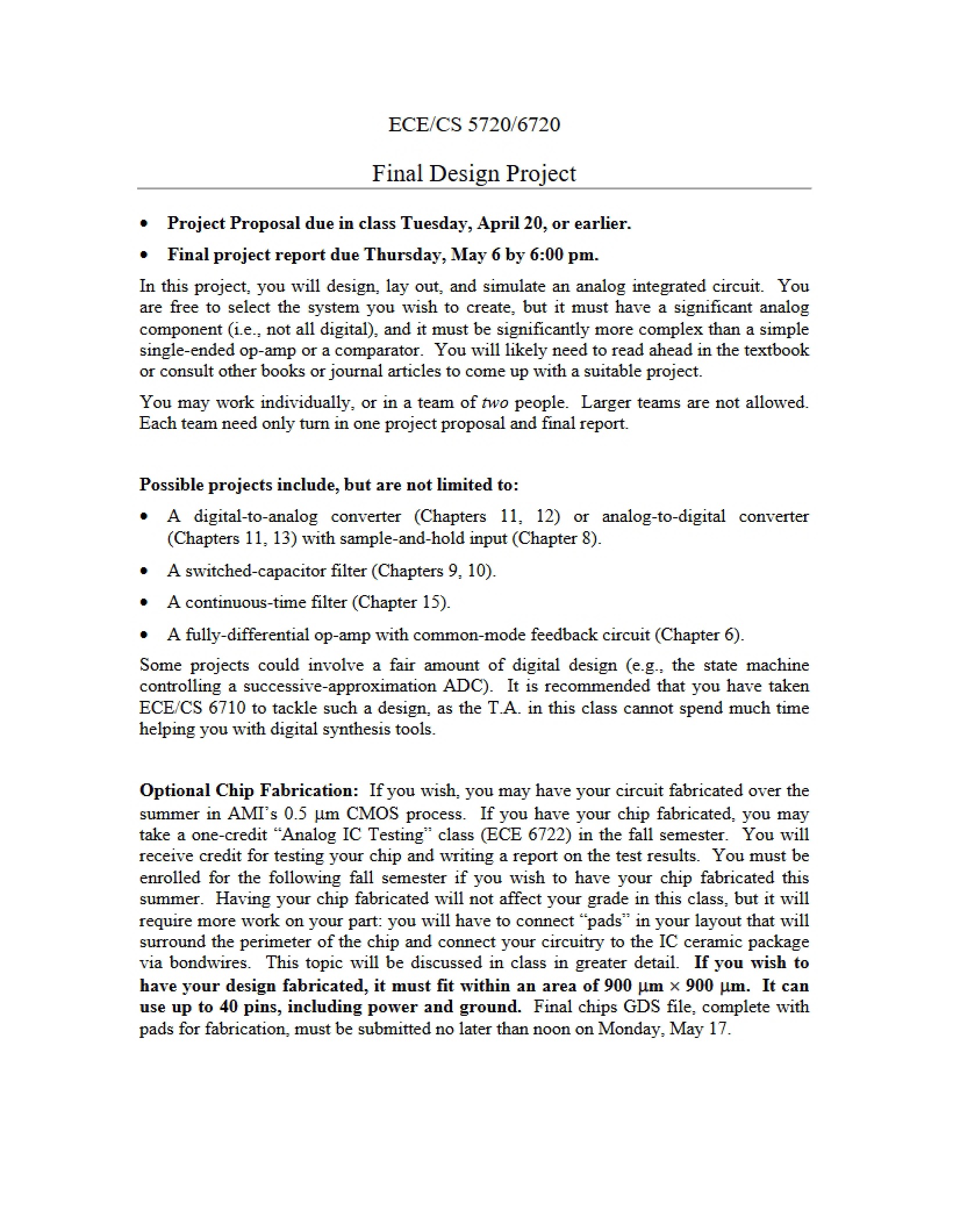 Project Final Design