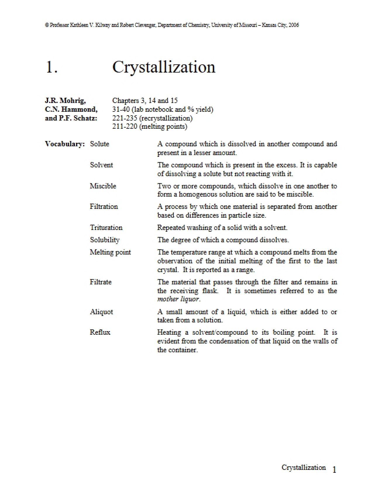 In-Depth Look at Crystallization