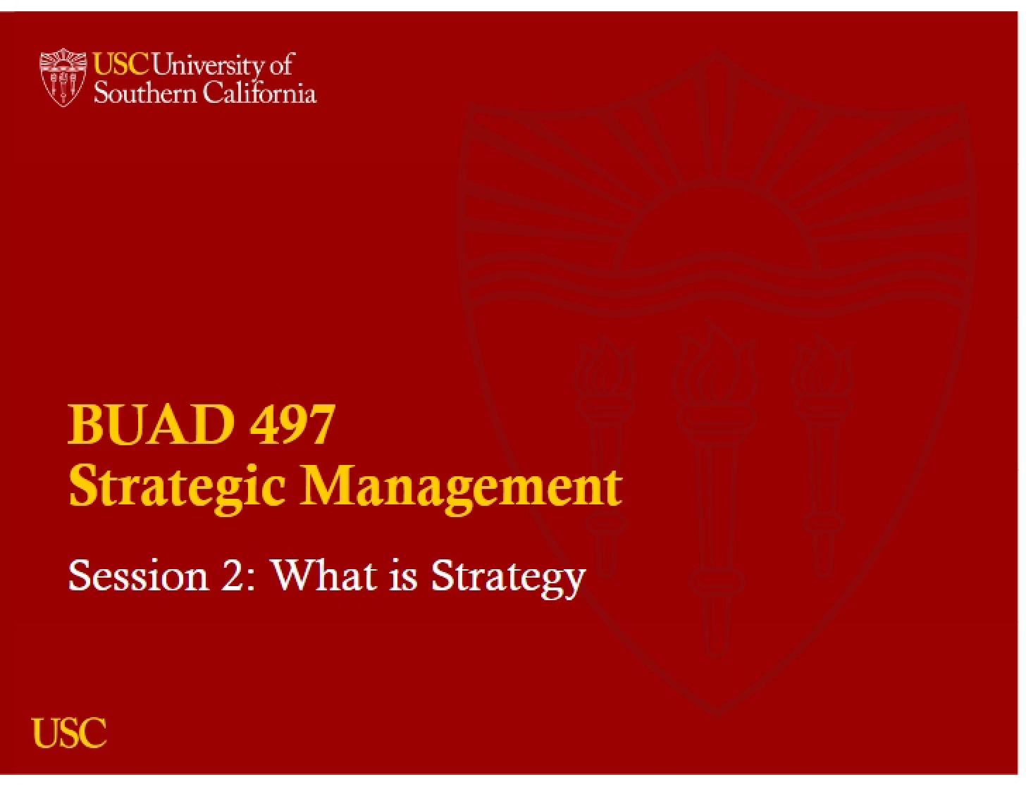 What is Strategy (Session 2)