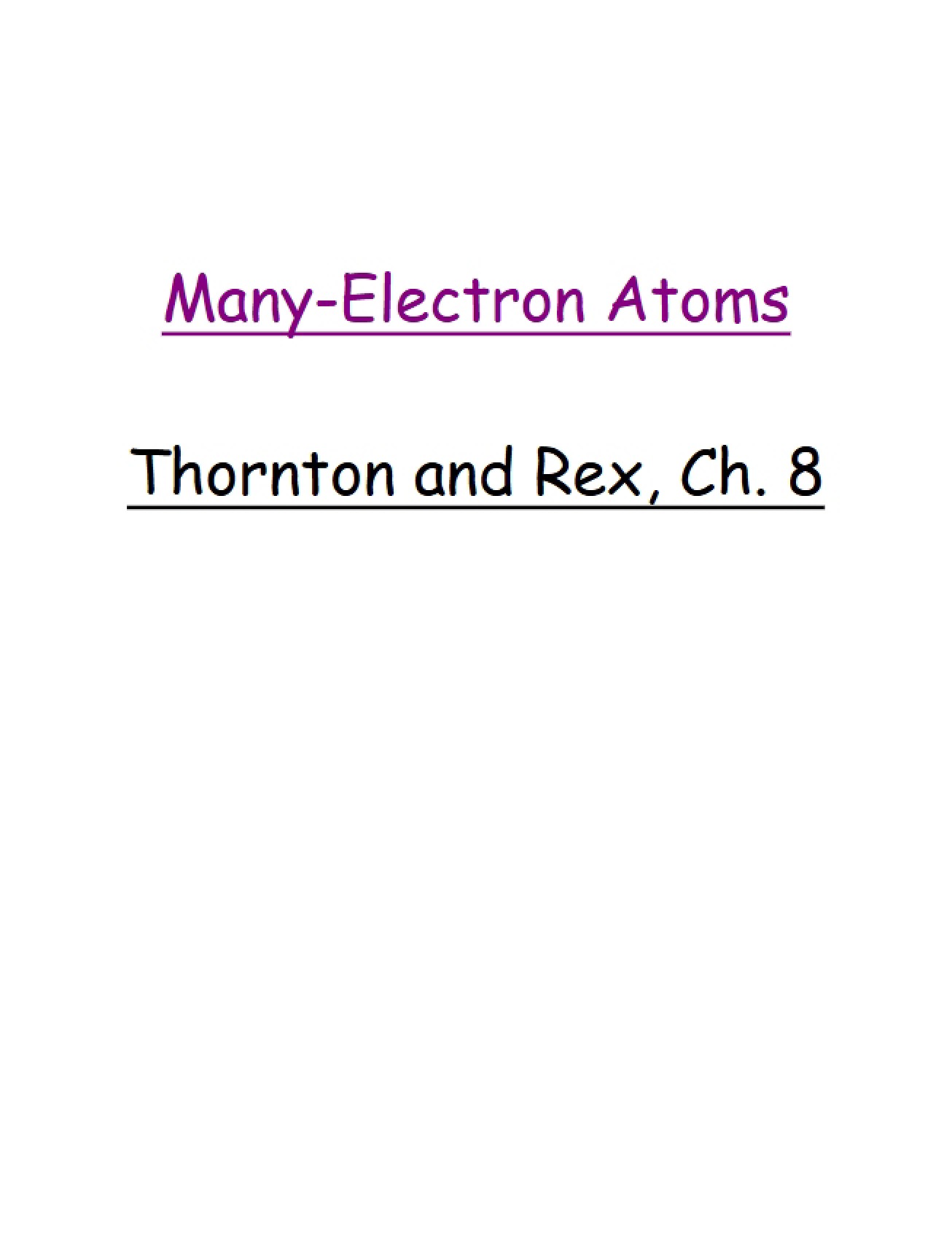 Thermodynamics Lecture Notes