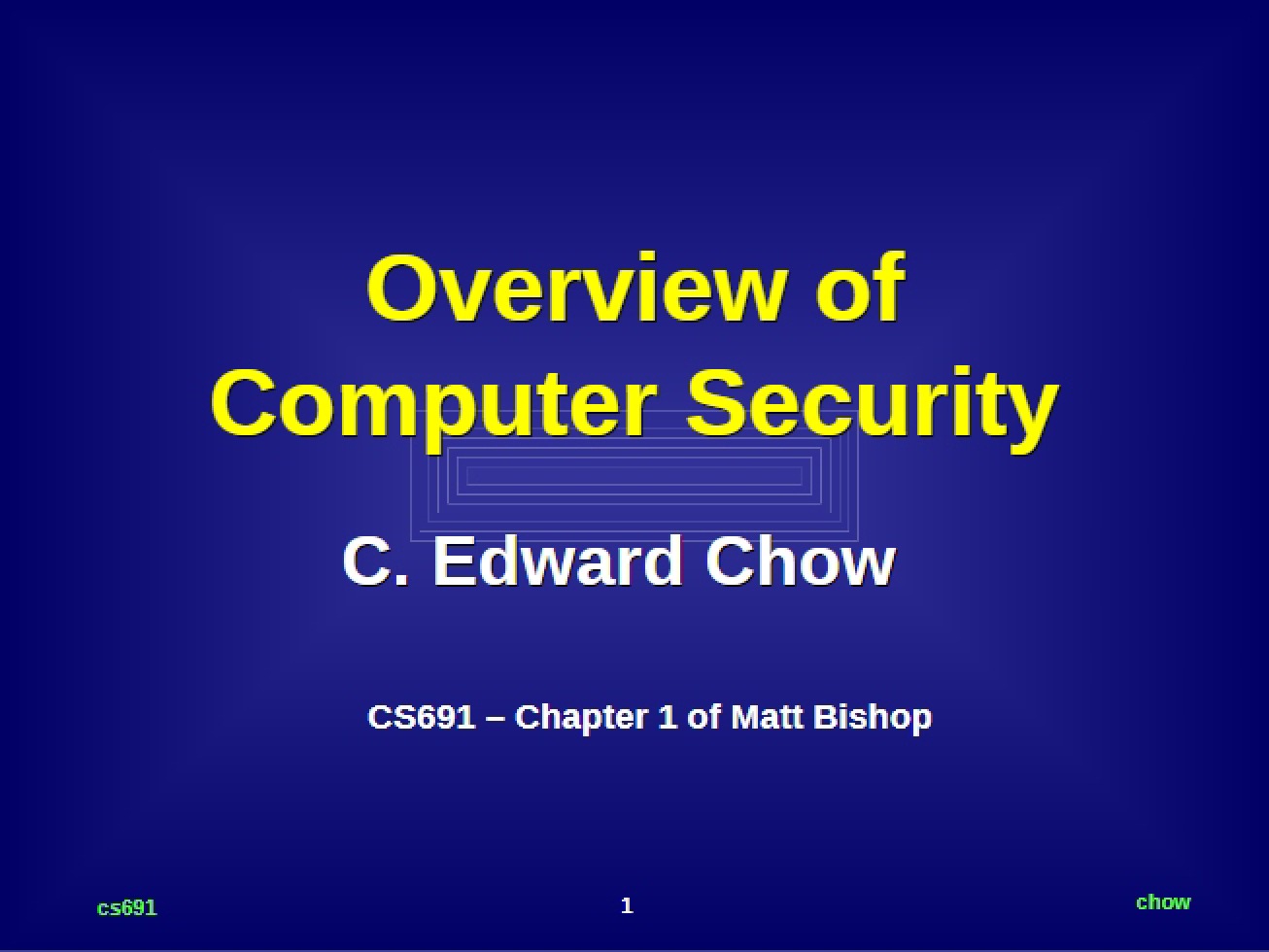 Overview of Computer Security