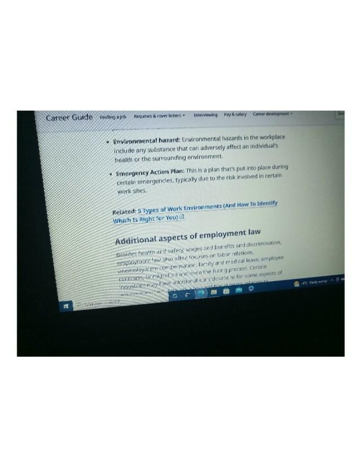Employment Law and Environmental Hazards Career Guide