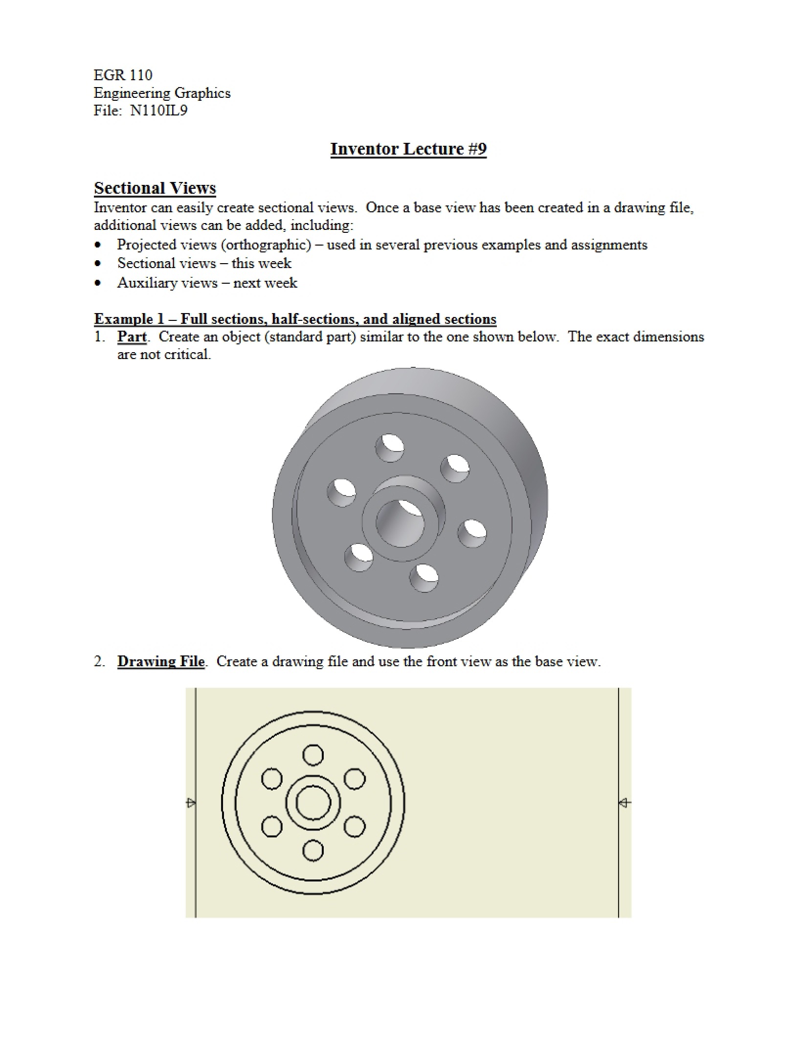 Engineering Graphics Inventor Lecture