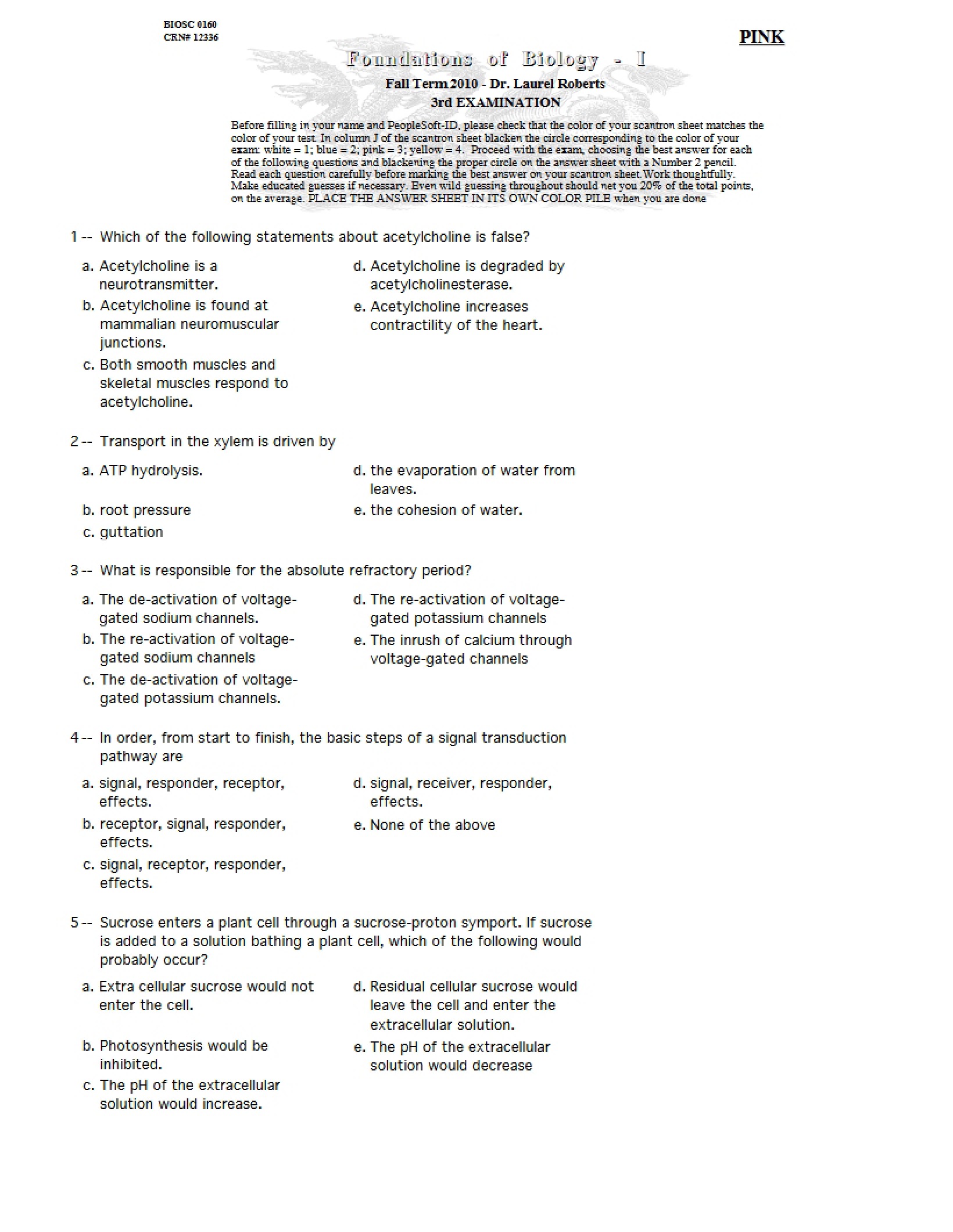 Exam 3