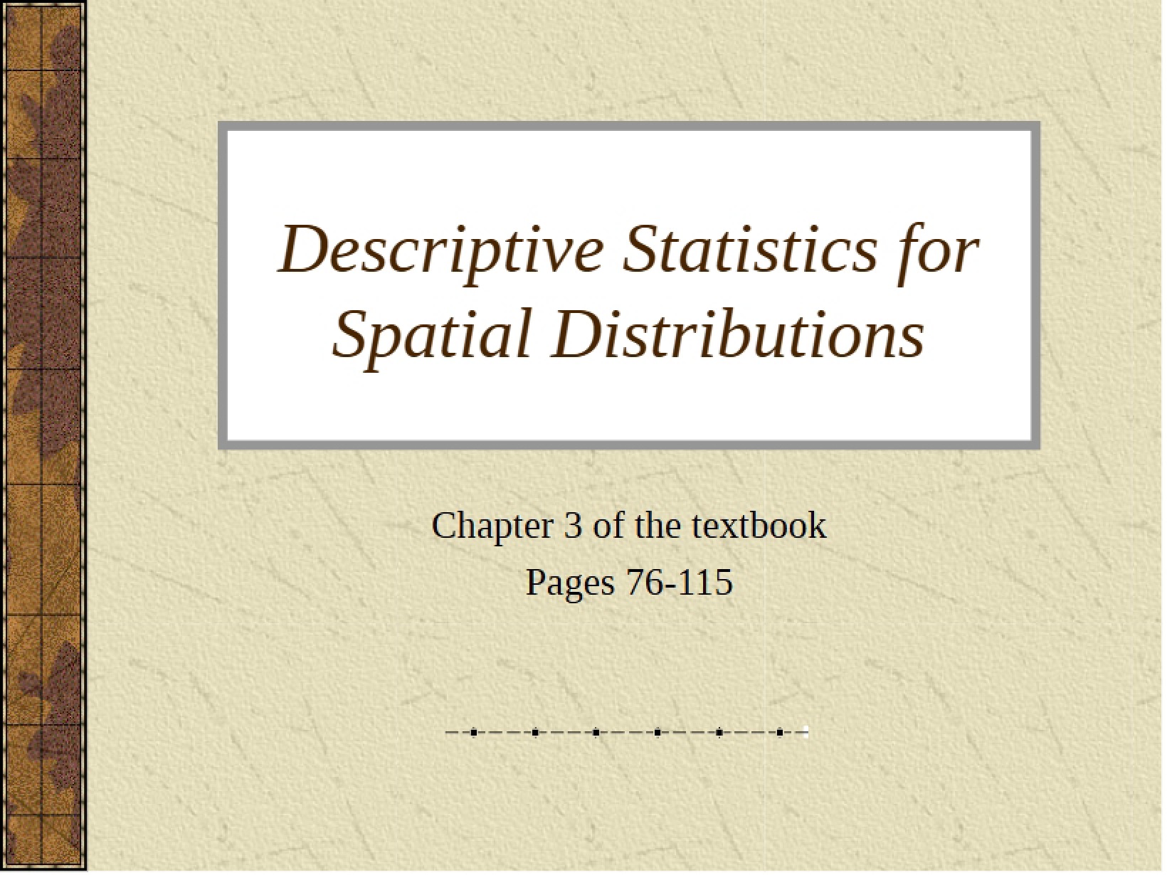 Statistics in Geography Study Notes