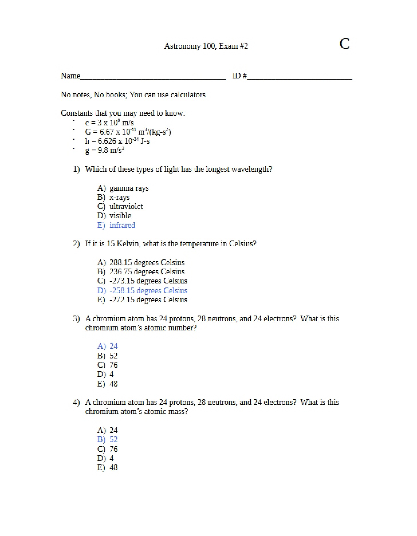Second Exam