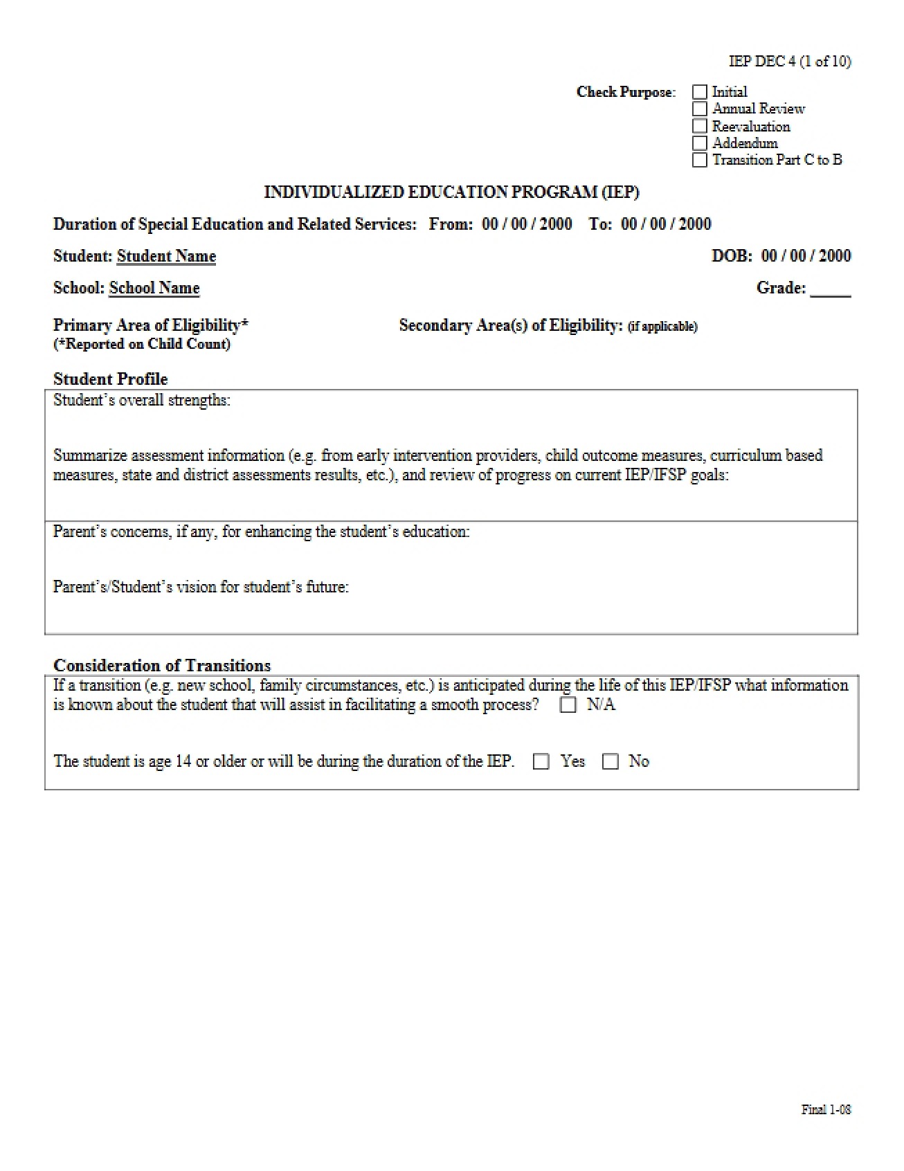 Program for Individualized Education