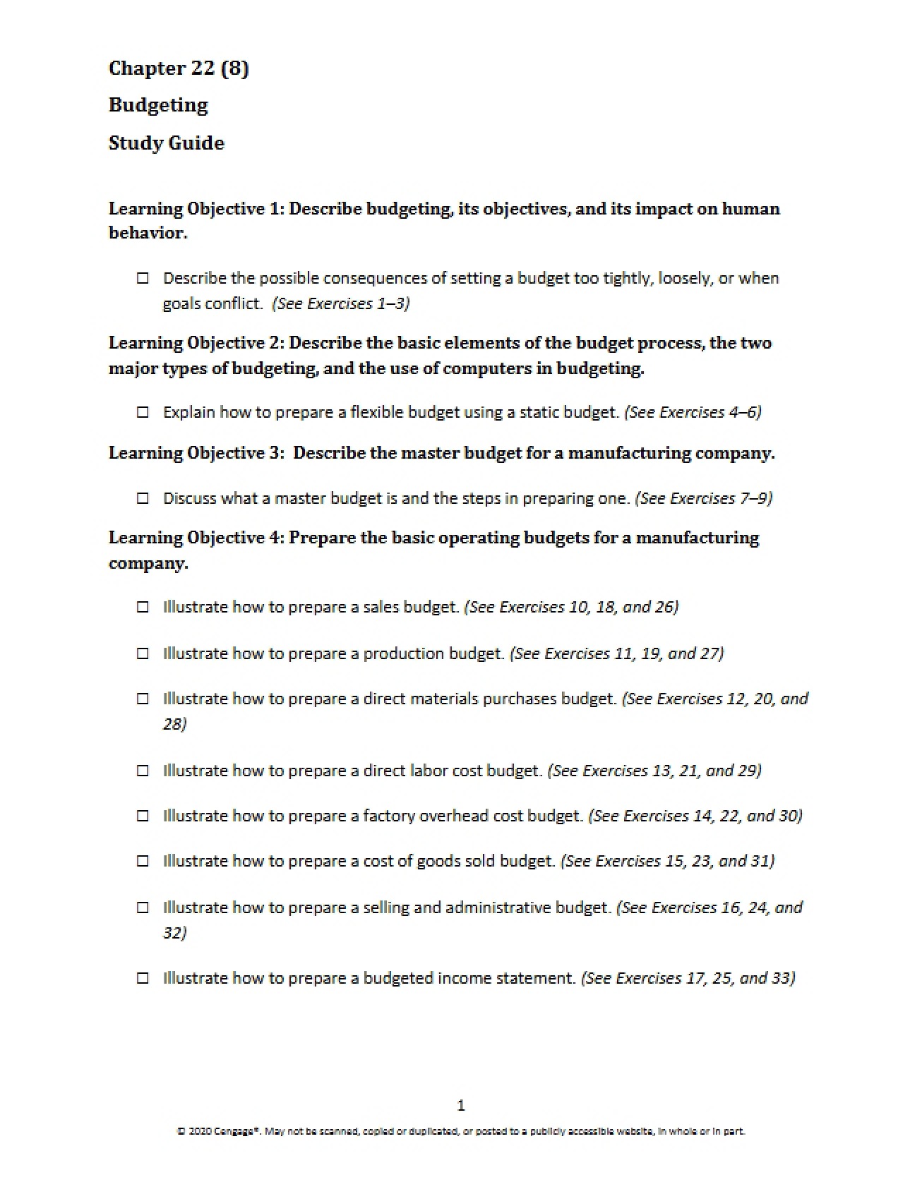 Budgeting Fundamentals