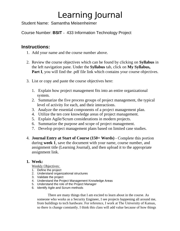 BSIT420 - Learning Journal