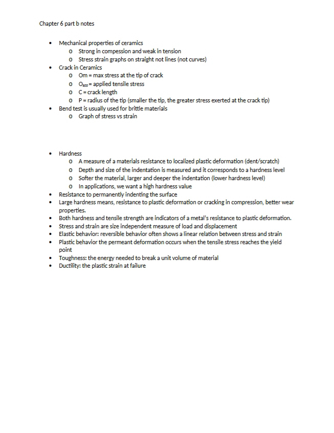 Mechanical Properties of Ceramics - ENGR 313