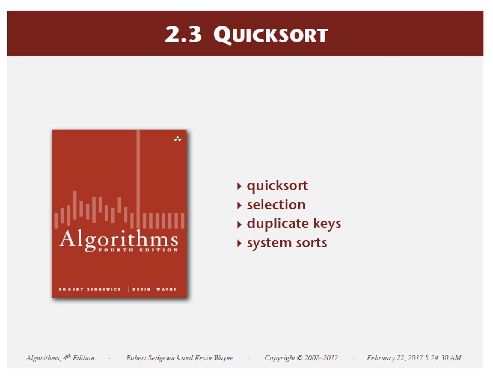 Quicksort Algorithm