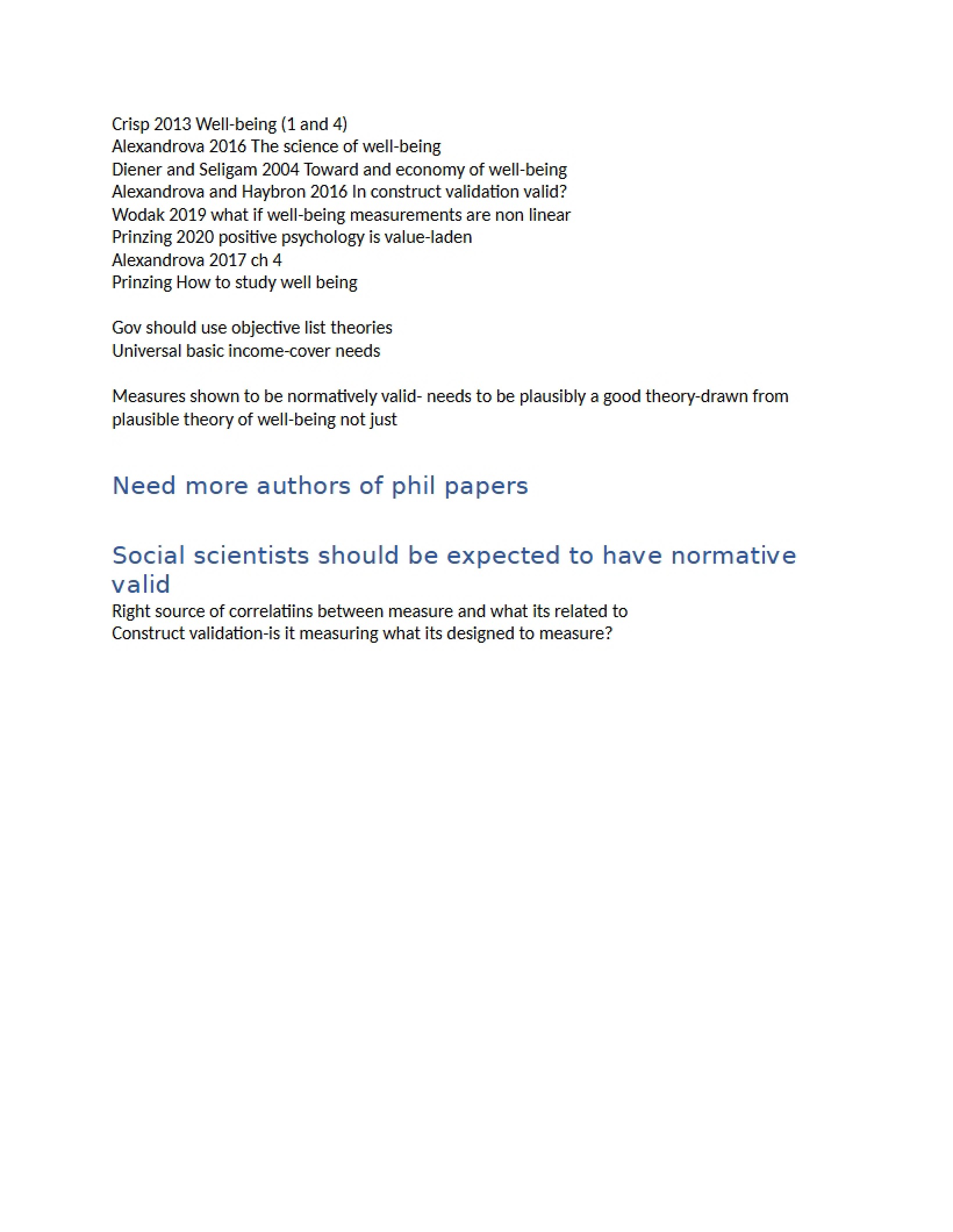 Notes for Quiz Four