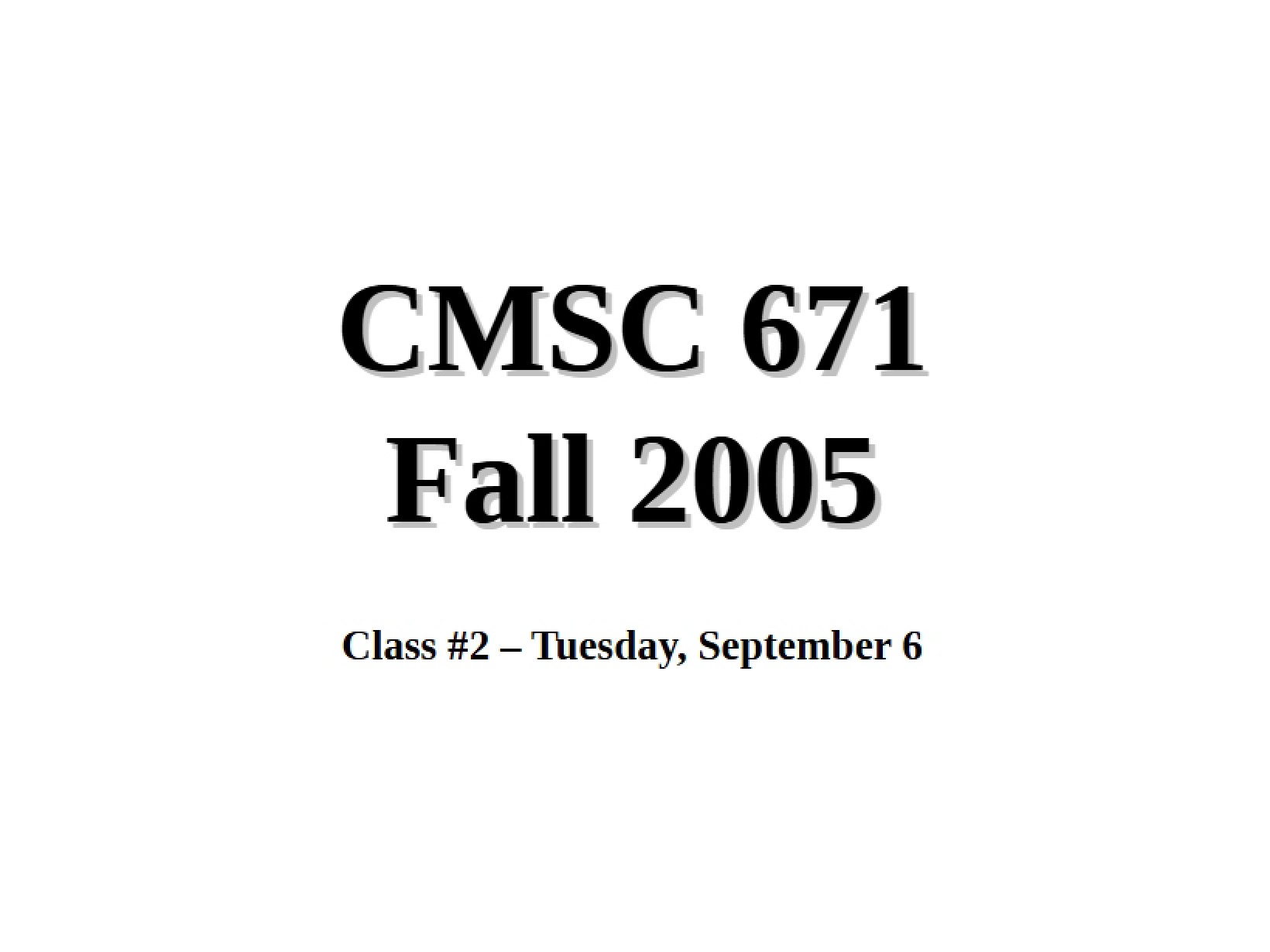 Course Notes