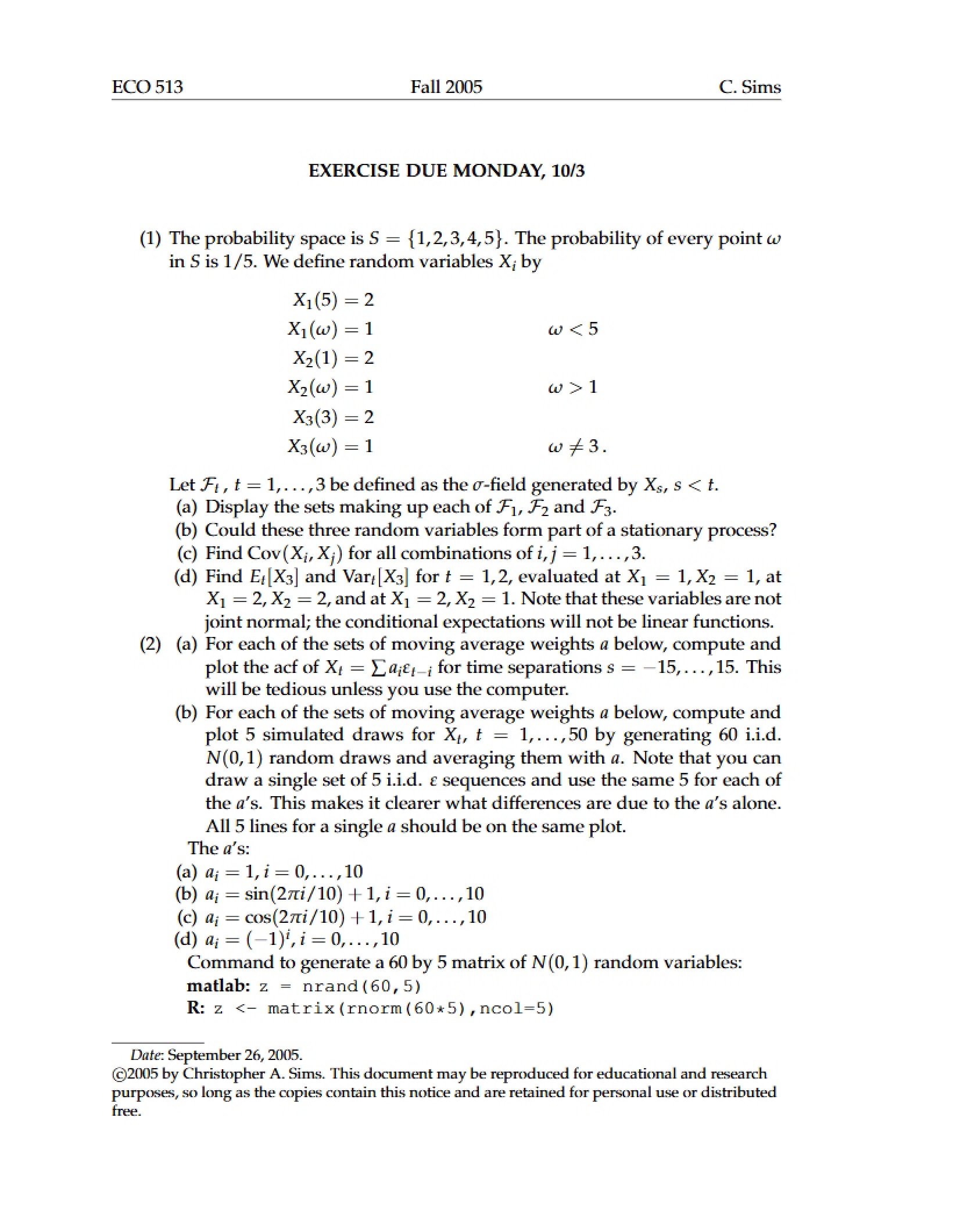 Econometric Theory Exercise