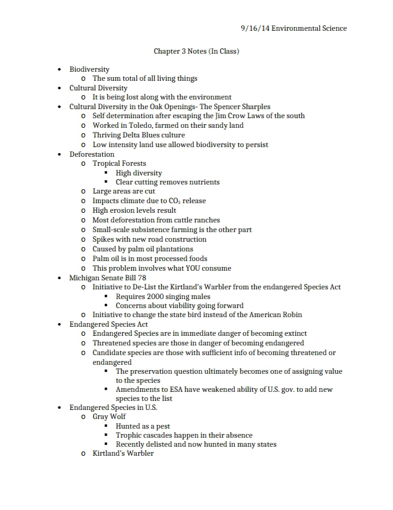Biodiversity Concepts - Down To Earth- Environmental Science