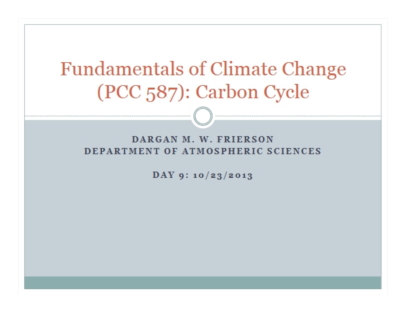 Cycle of Carbon
