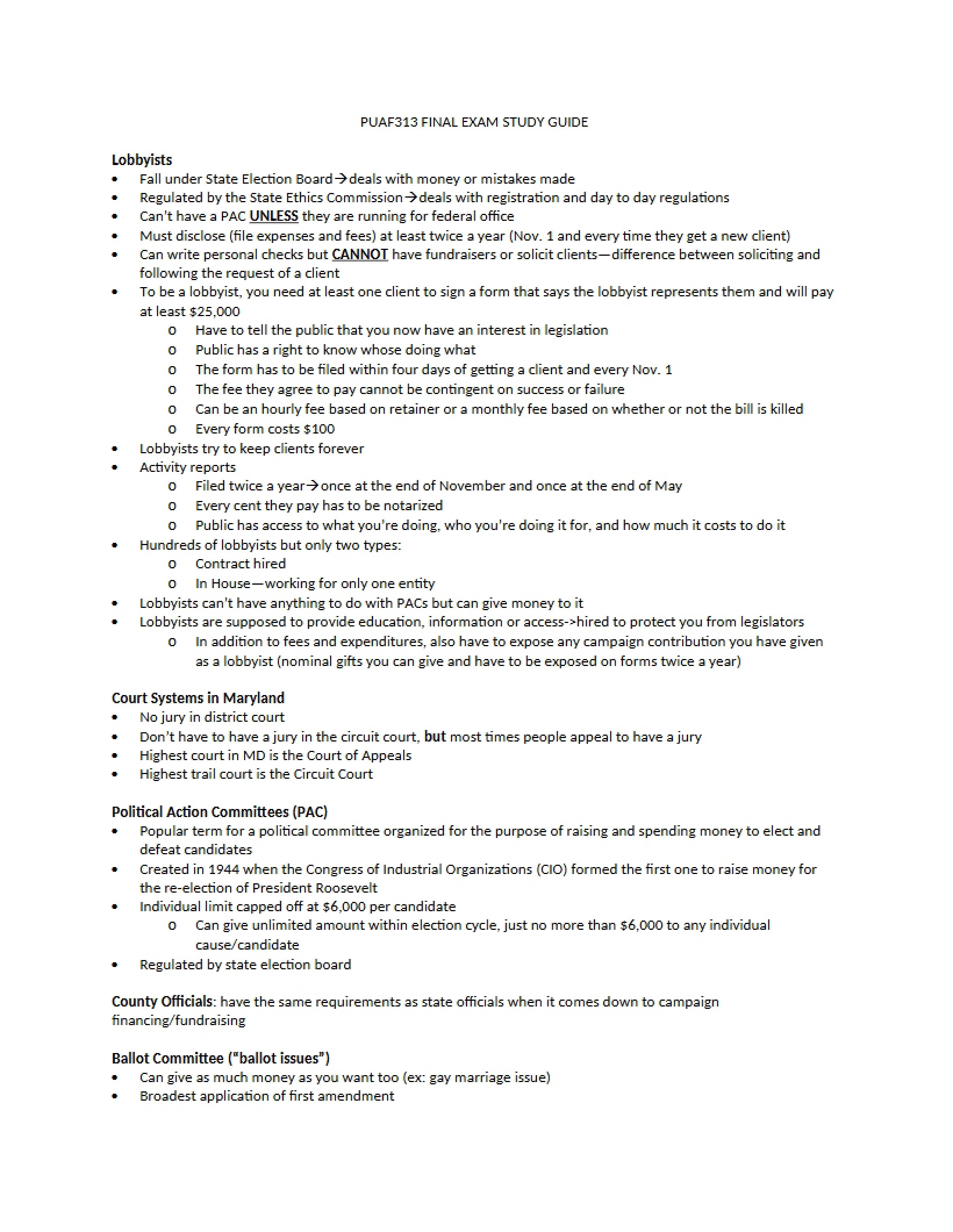 Guide for Final Exam