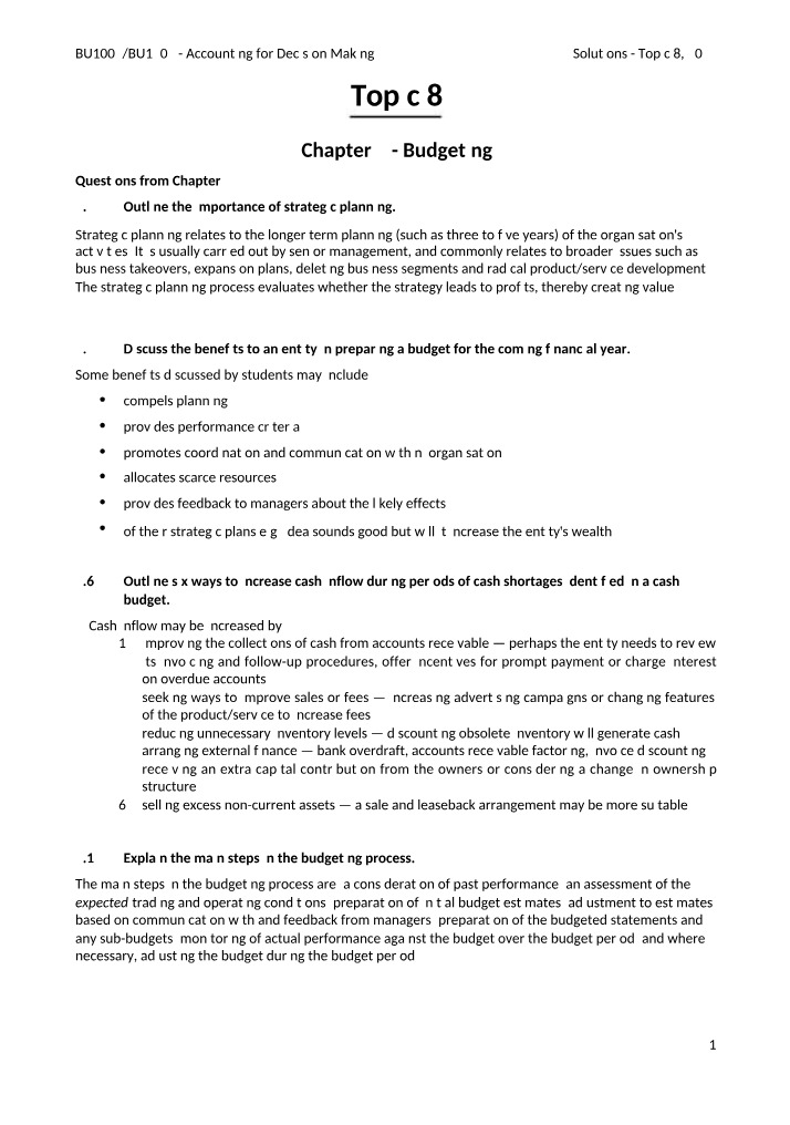 Importance, Benefits, and Solutions for Strategic Planning and Budgeting