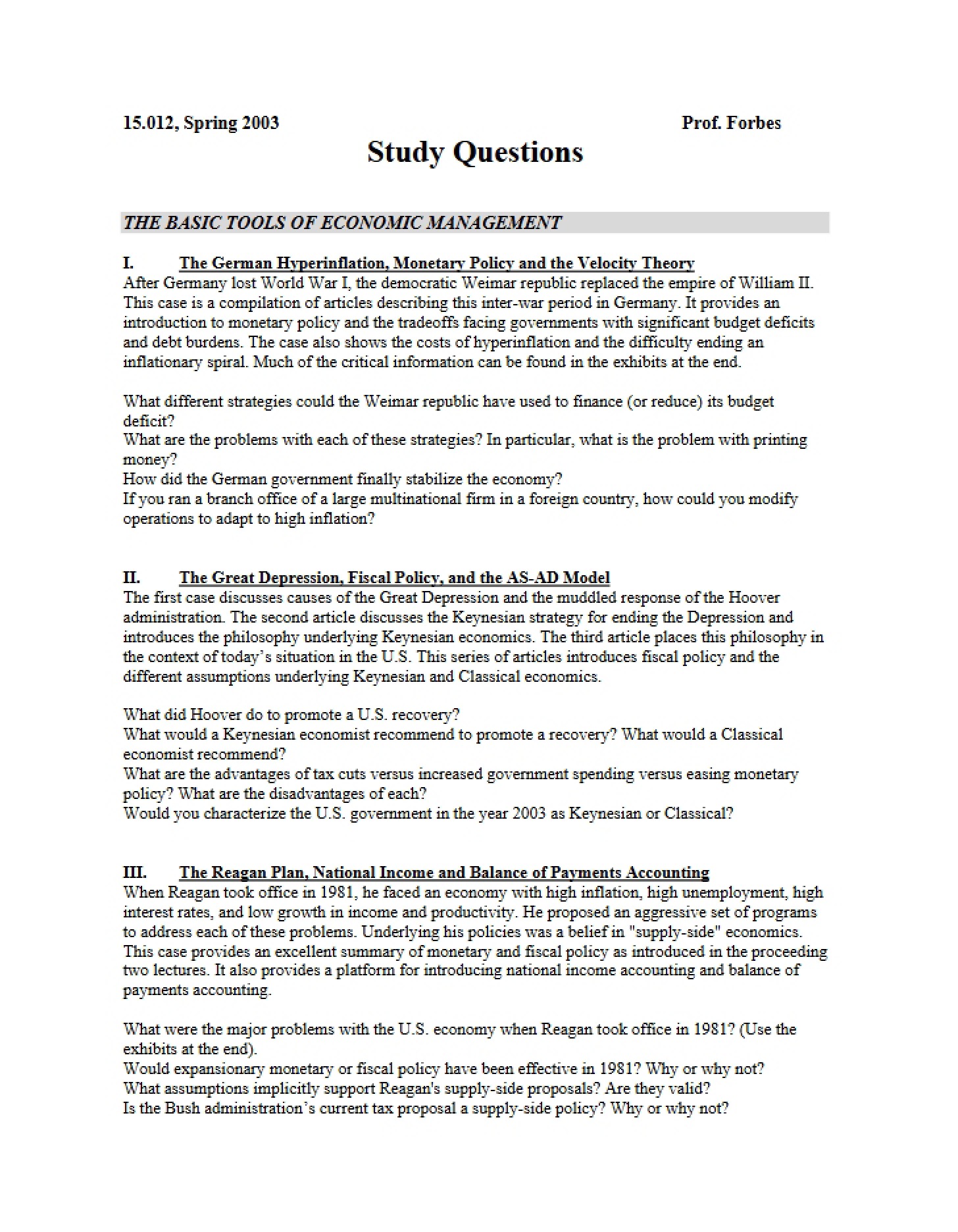 Questions for Review