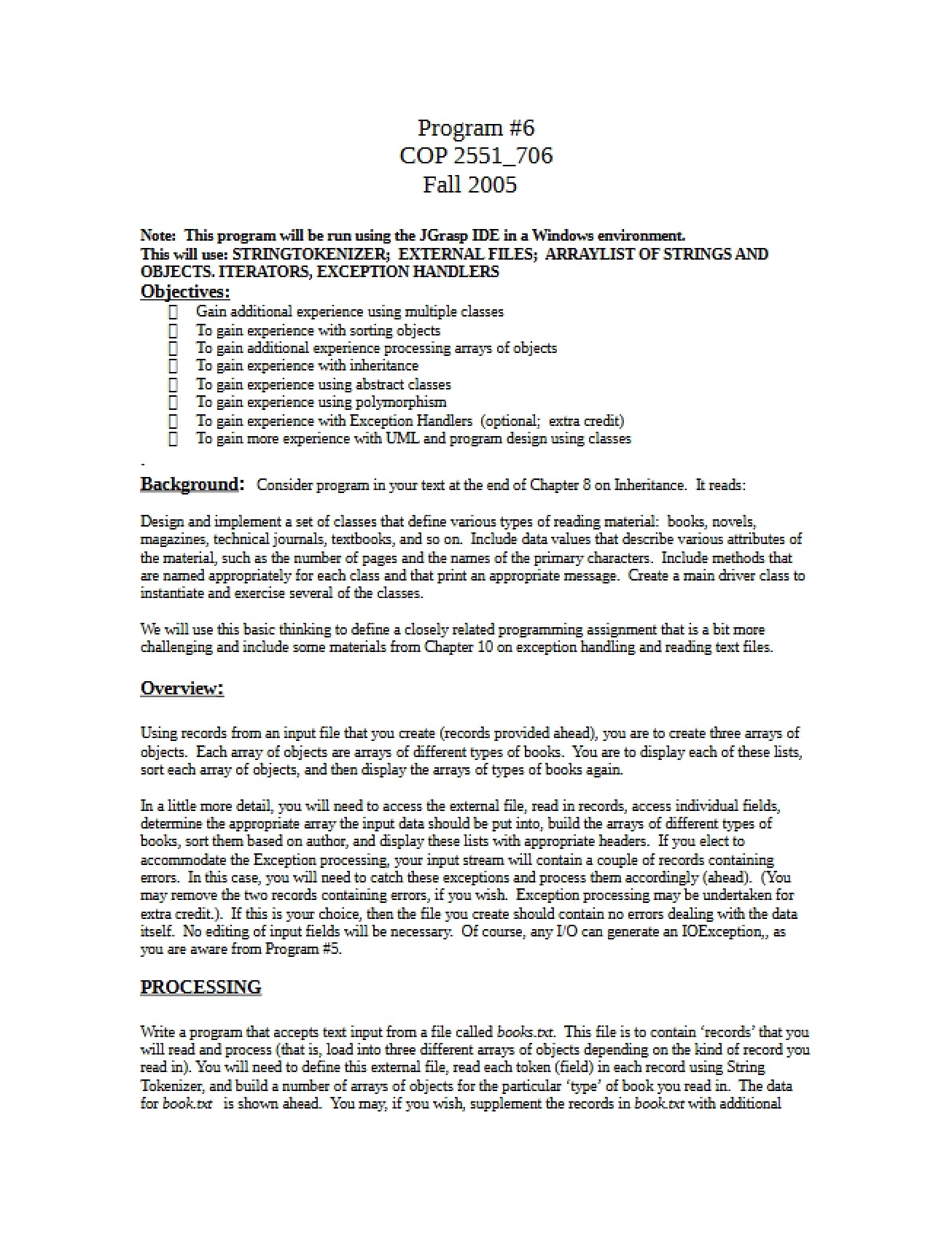 Review Notes for OOP