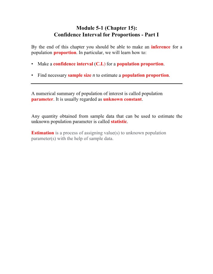 Confidence Intervals for Proportions