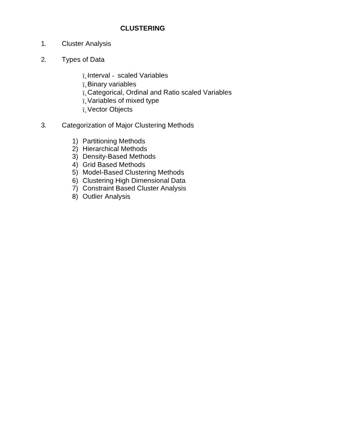 Cluster Analysis Methods for Data Categorization