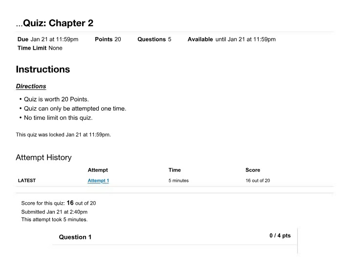 Chapter 2 Quiz