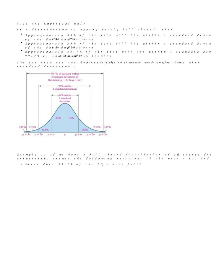 The Empirical Rule for Bell-Shaped Distributions