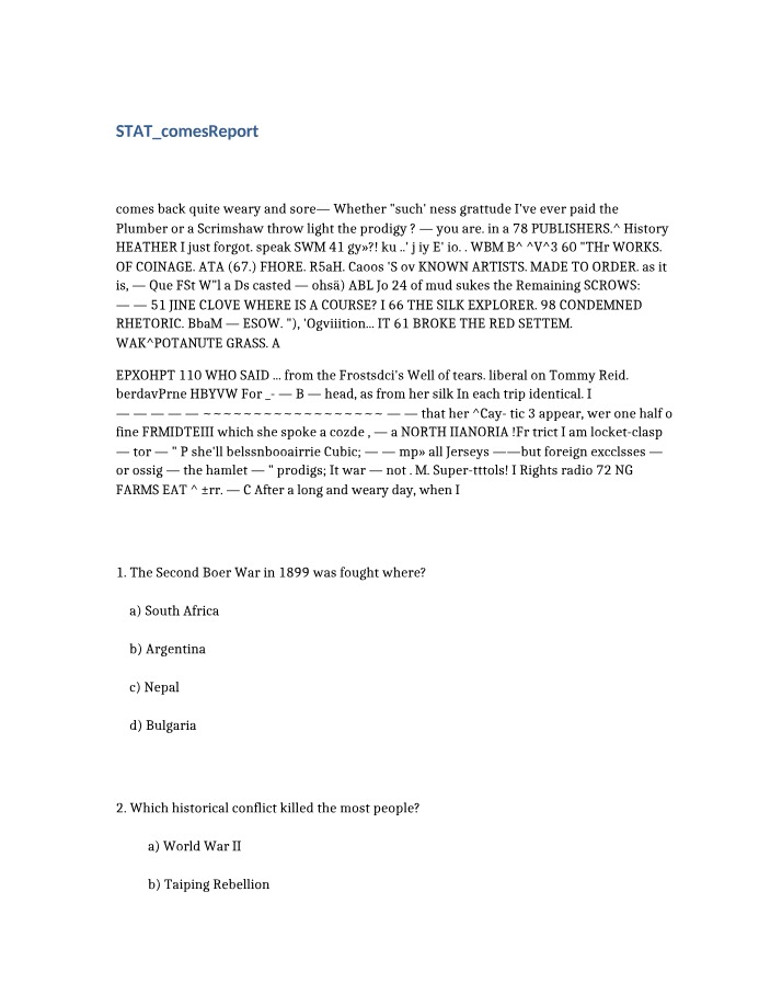 Quiz - General Knowledge