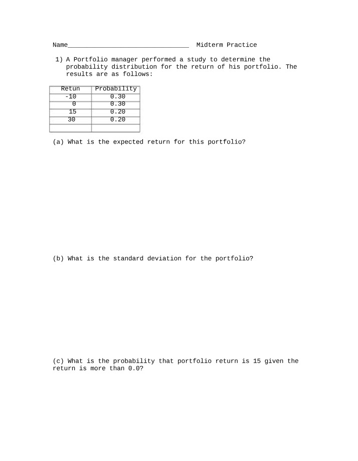 2023 Practice Midterm