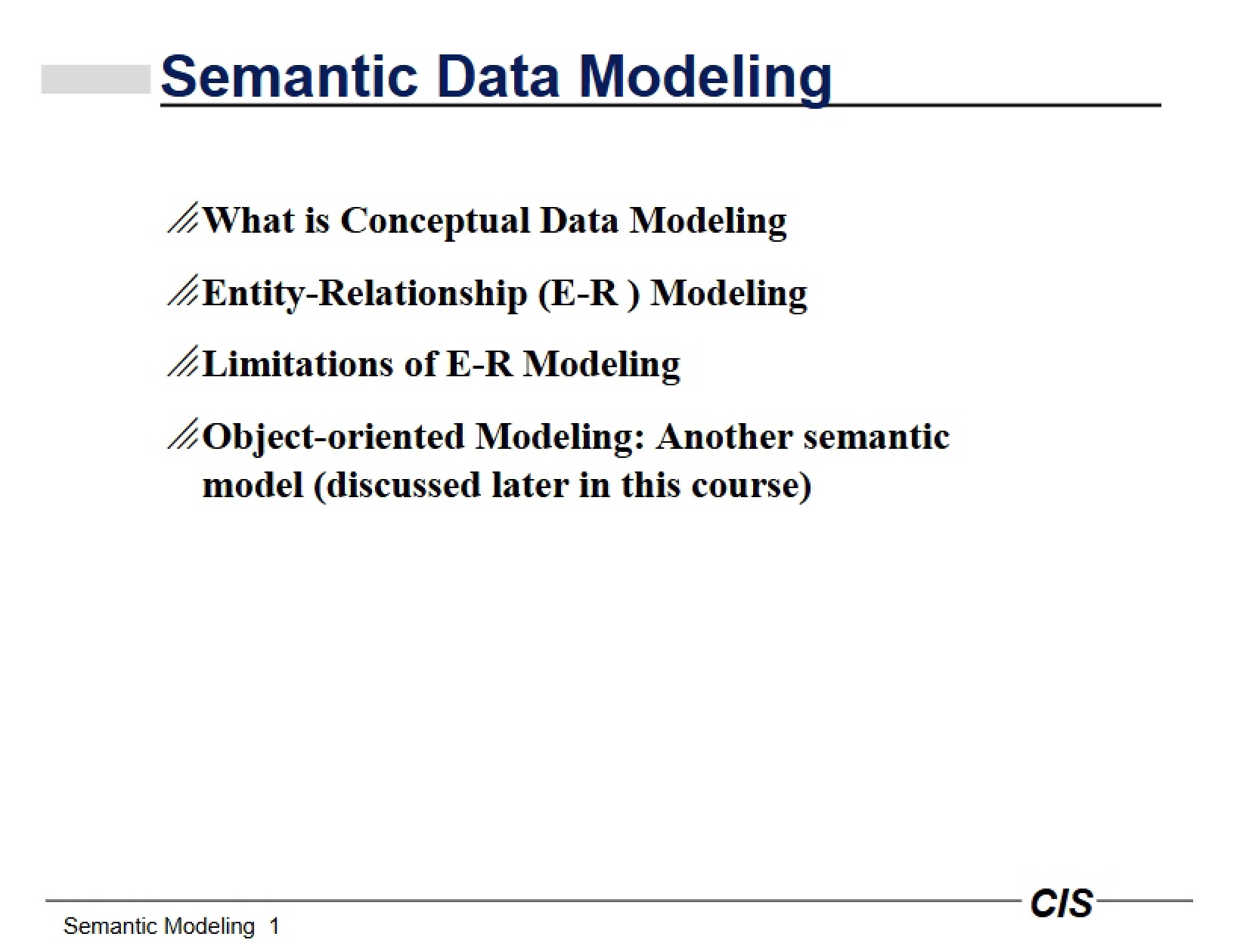Semantic Analysis