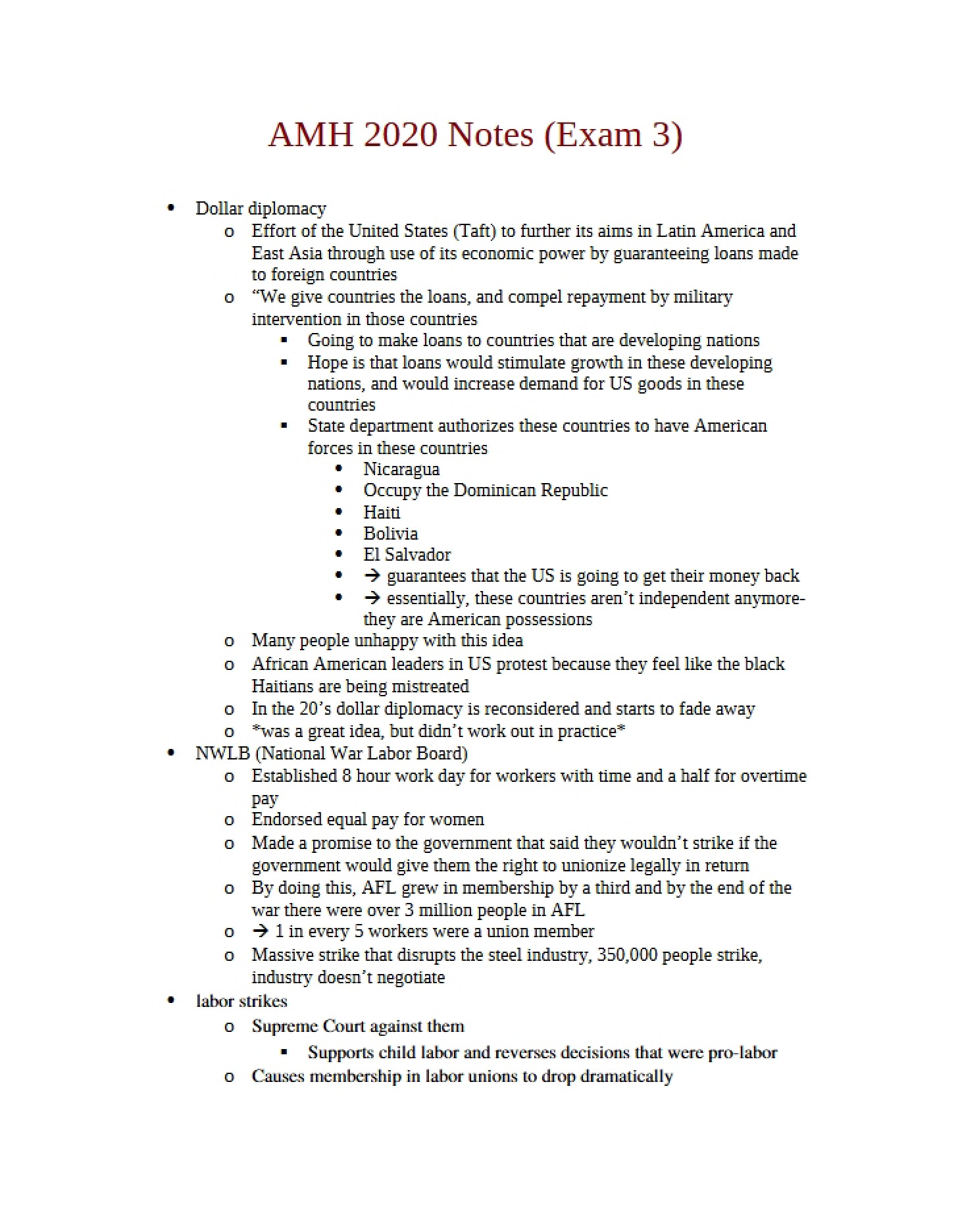 Subject Review Sheets