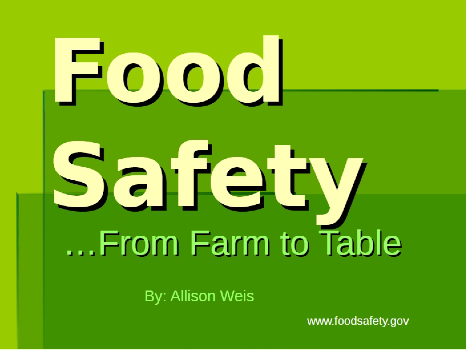 Presentation on Food Safety