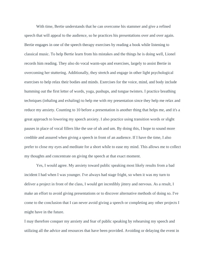 The King's Speech Paper
