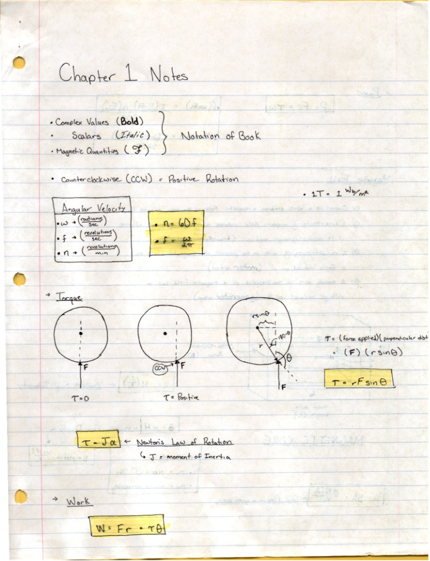 Course Notes Motor Control