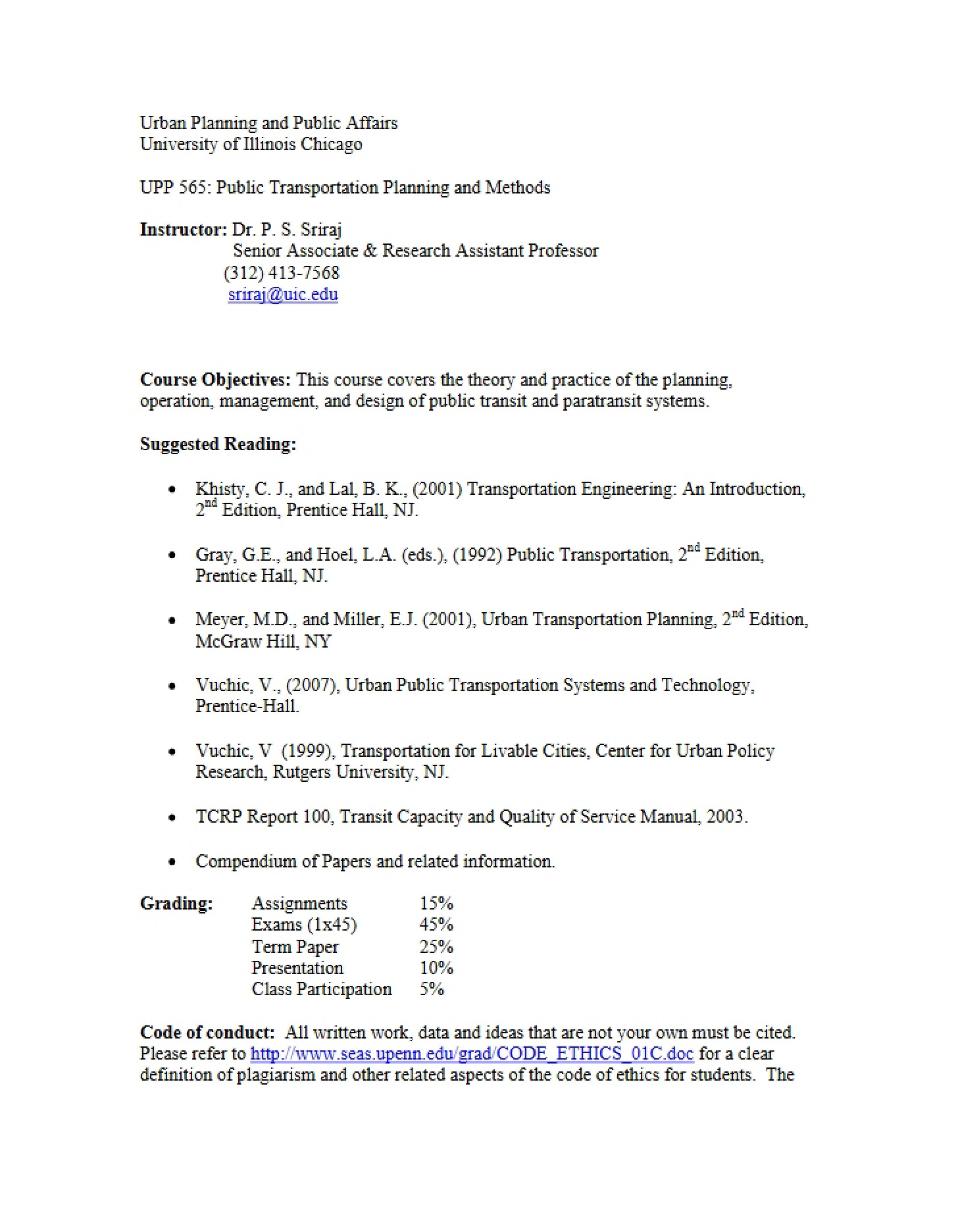 Public Affairs and Urban Planning
