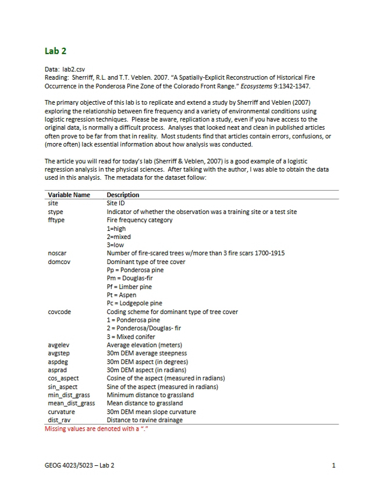 Laboratory Exercise Number Two