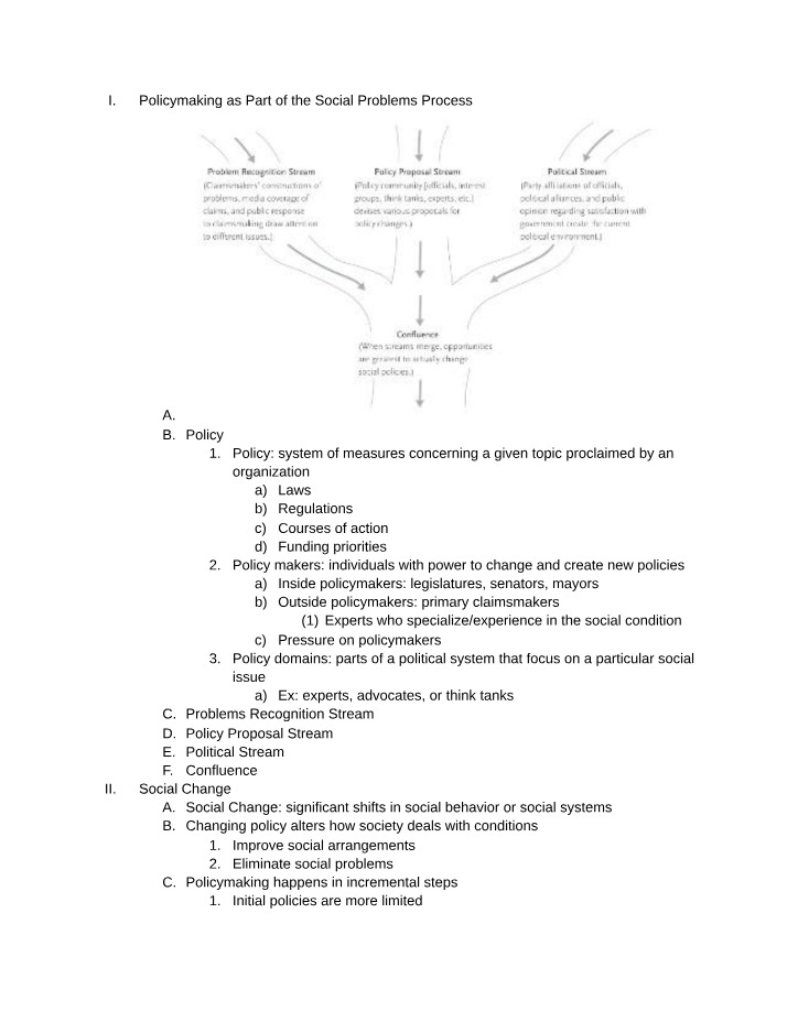 SOCI 1160 - Policymaking
