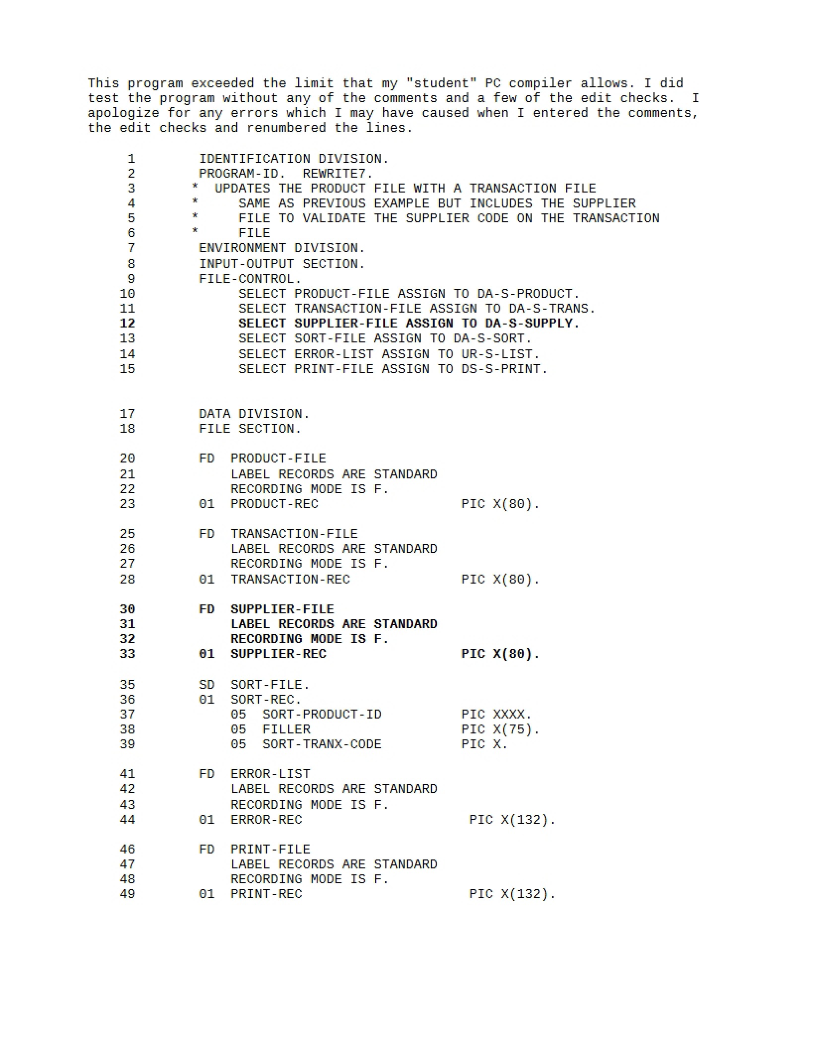 Rewrite Program Task