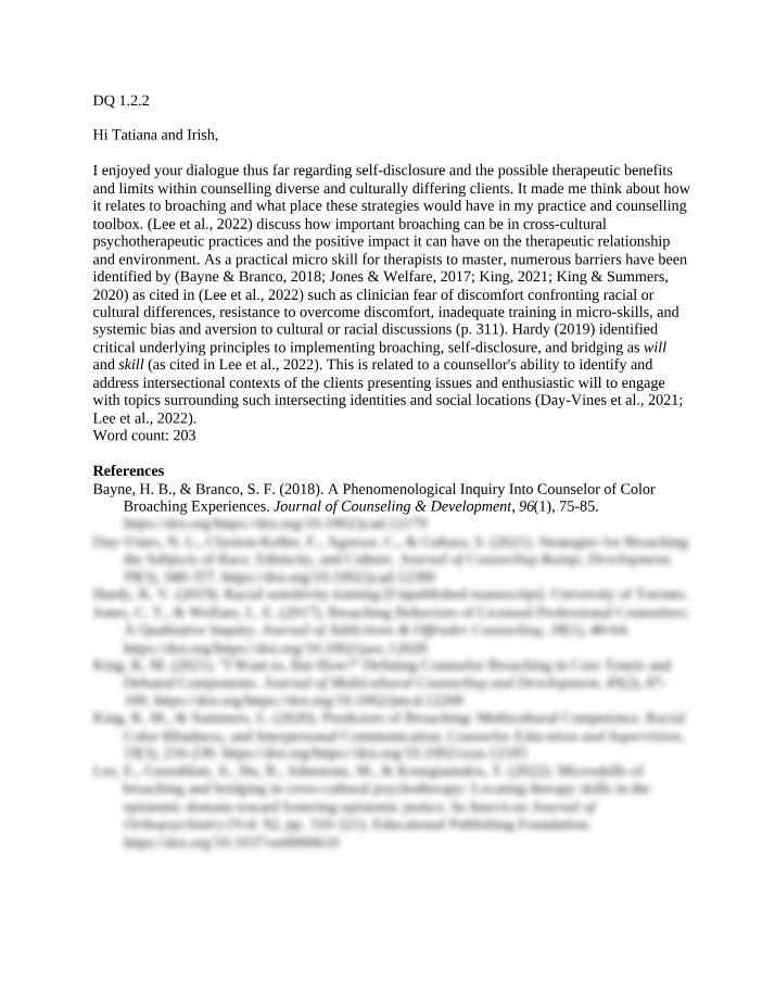 Broaching in Cross-Cultural Therapy