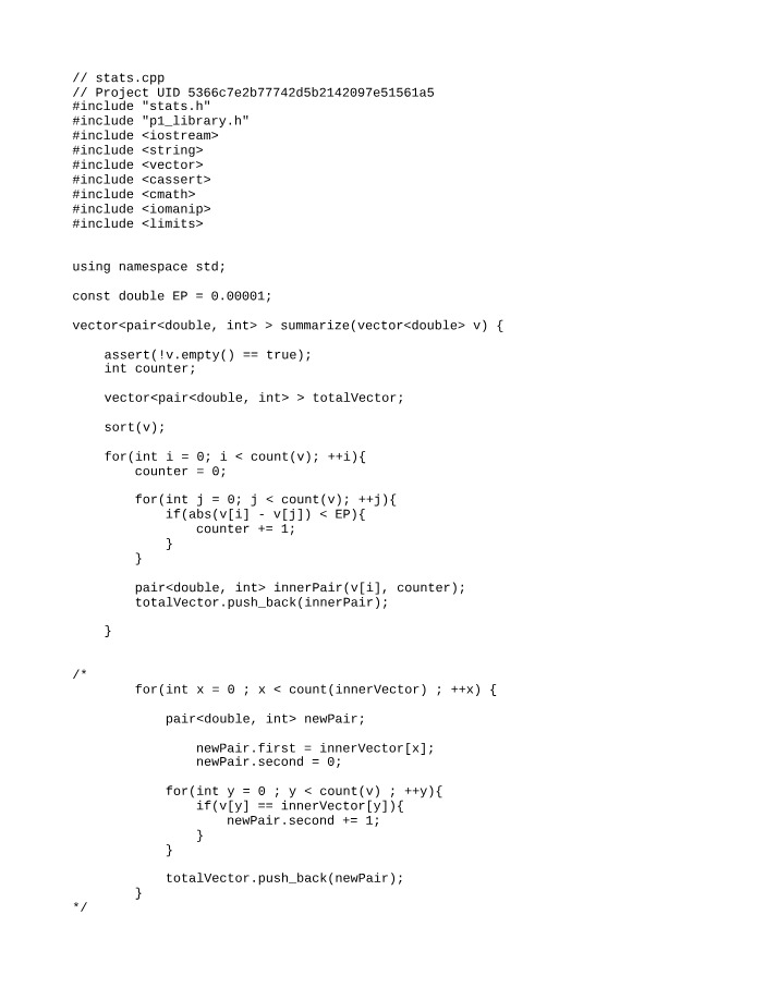 Statistics Summary - Count, Mean, Median, Mode, Min, Max, Stdev