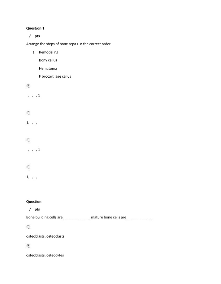 Steps and Order of Bone Repair