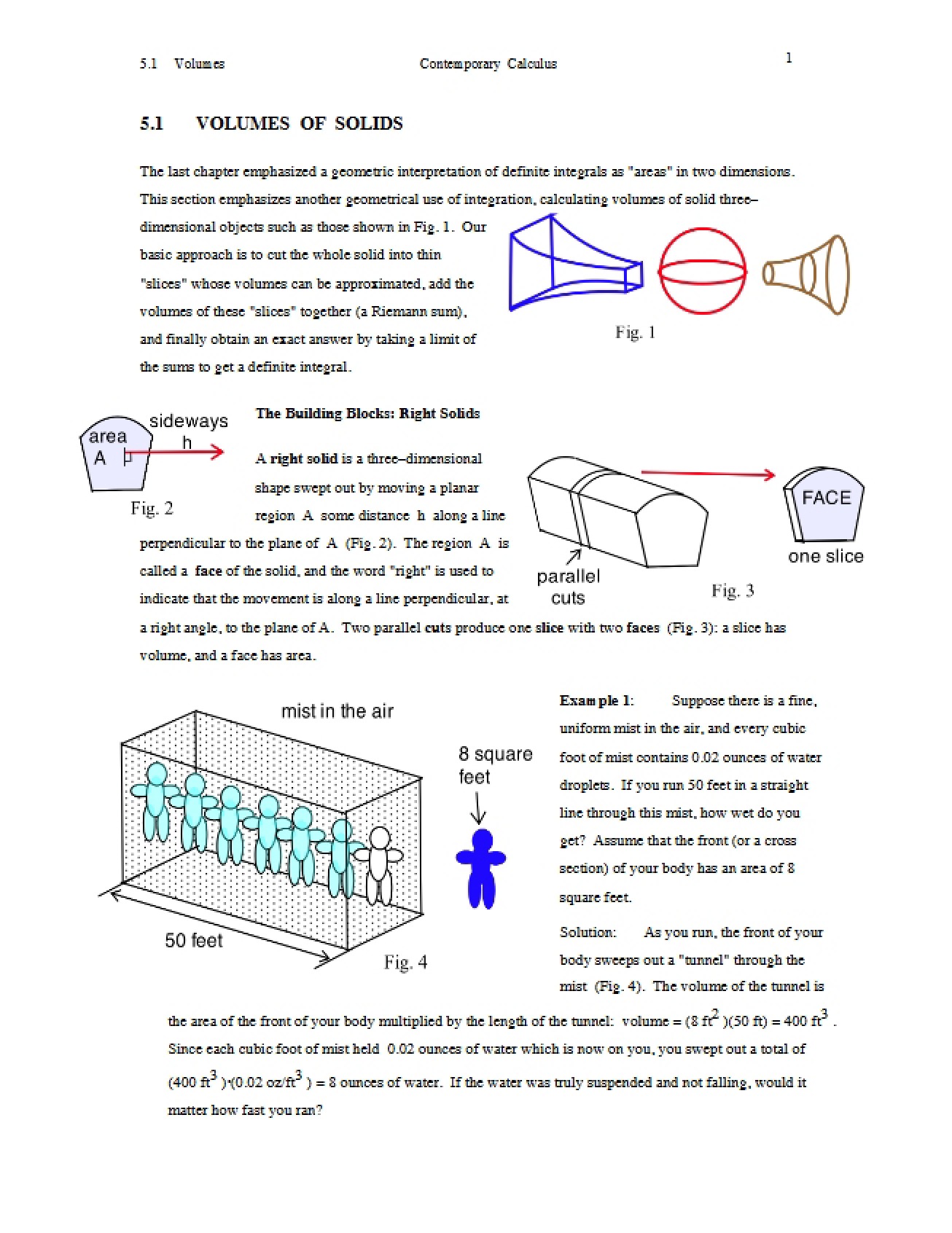 Calculation of Volumes