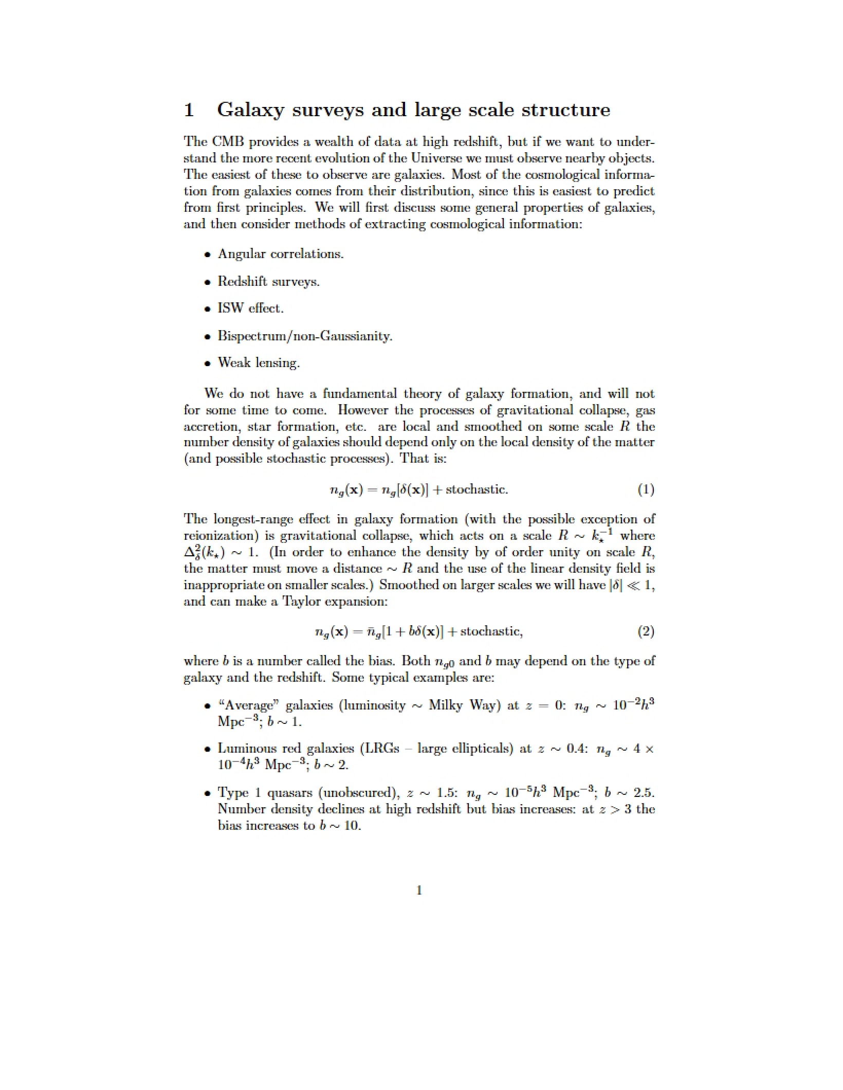 Large Scale Structure and Galaxy Surveys