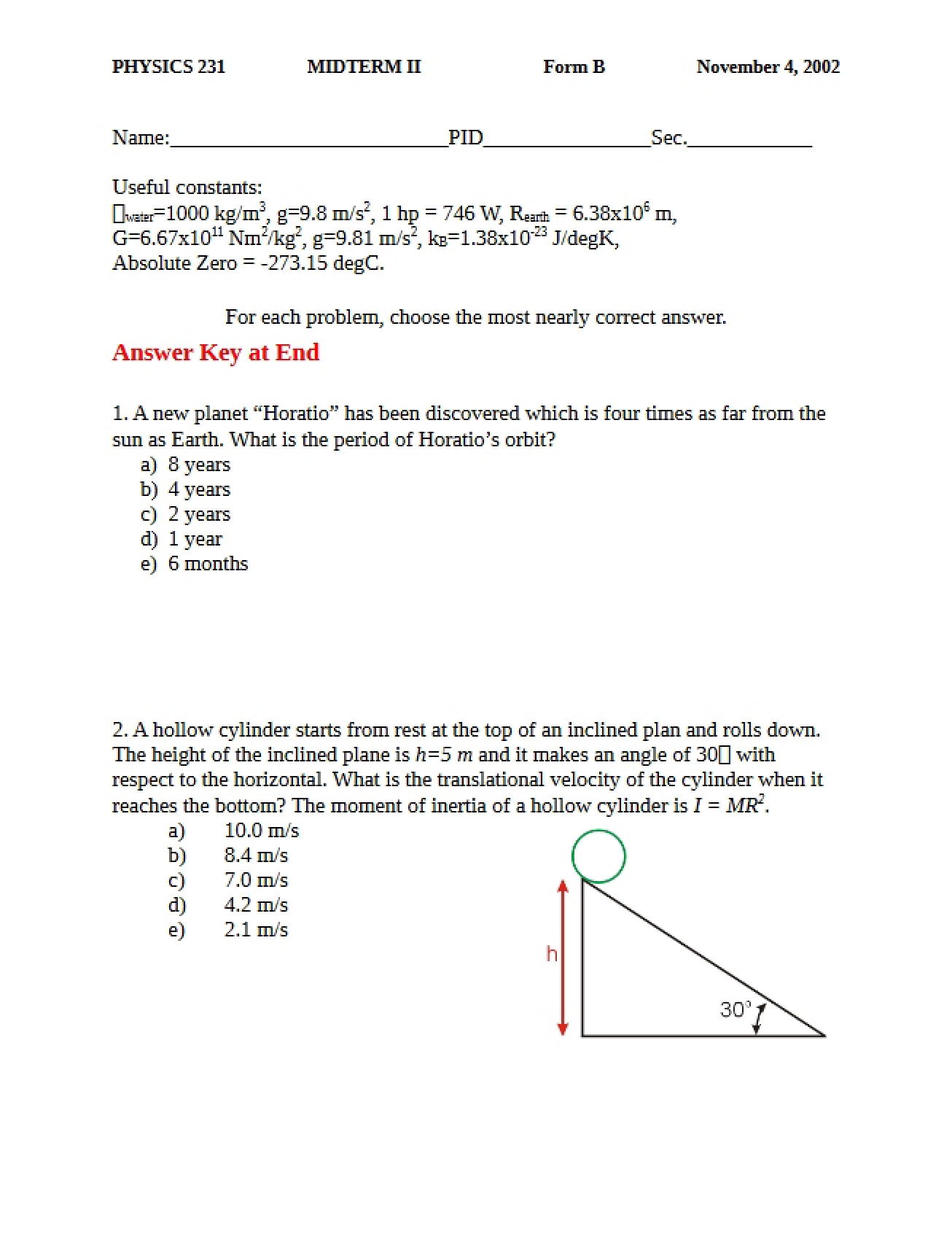 Second Midterm
