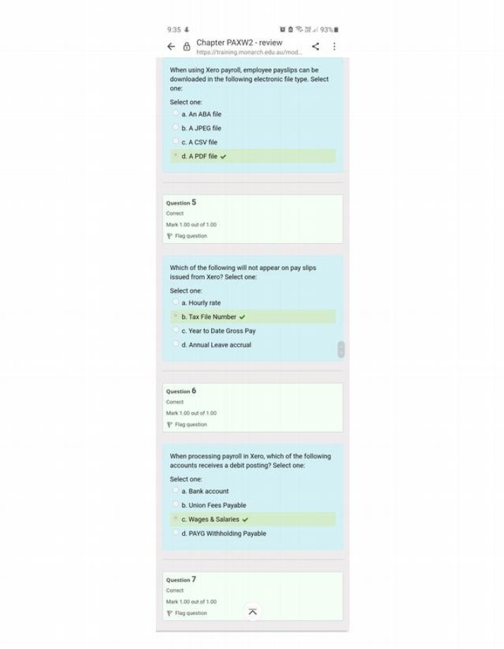 Xero Payroll - Accounts Review and Employee Payslips