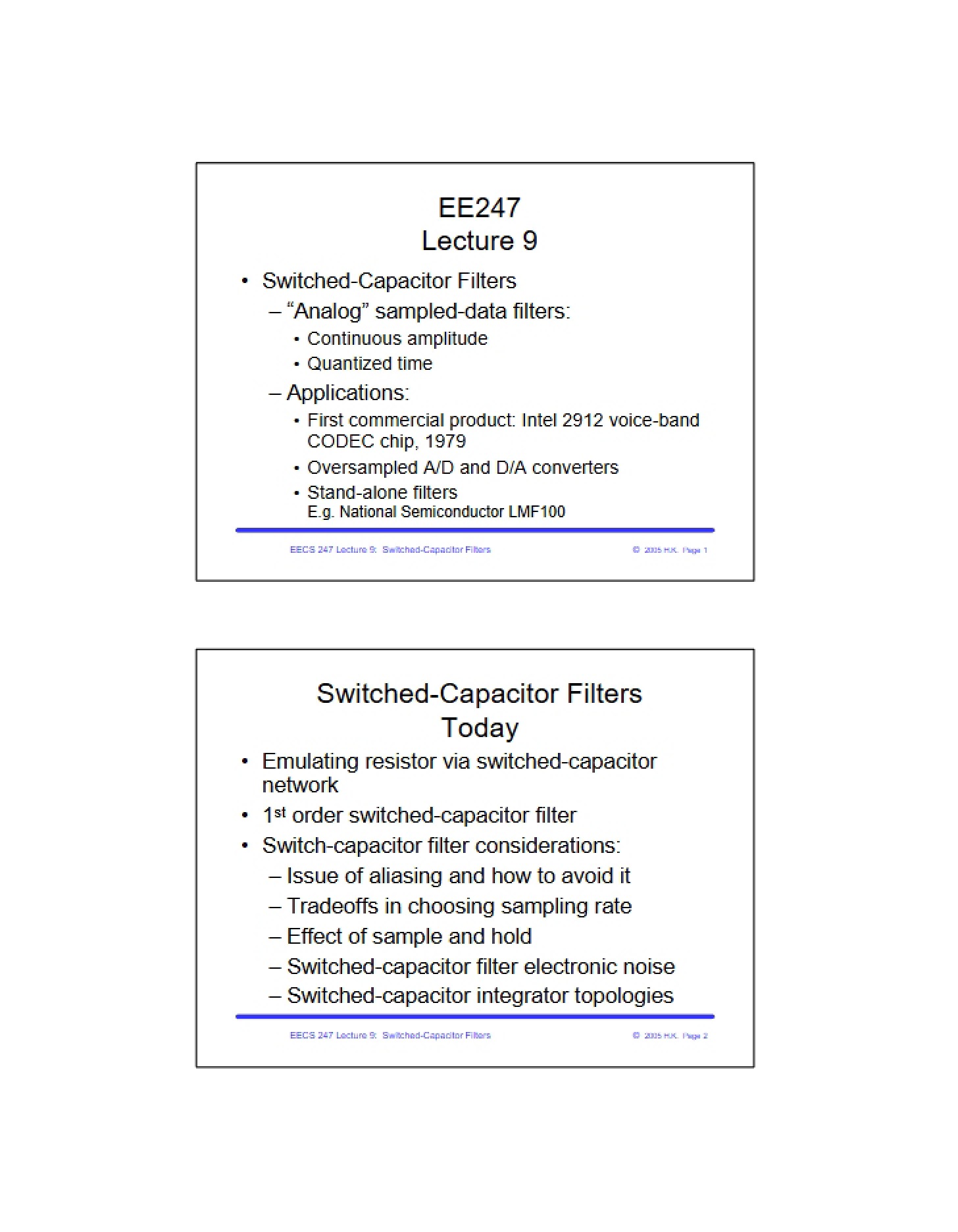 Lecture Log - ELENG 247A