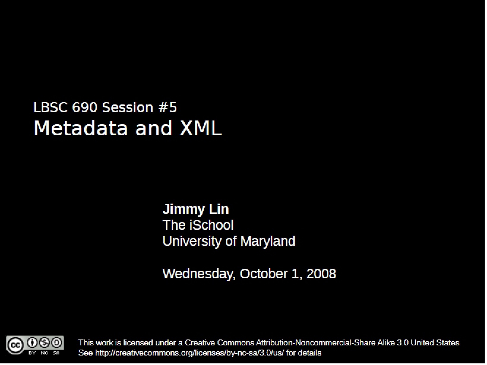 XML and Metadata