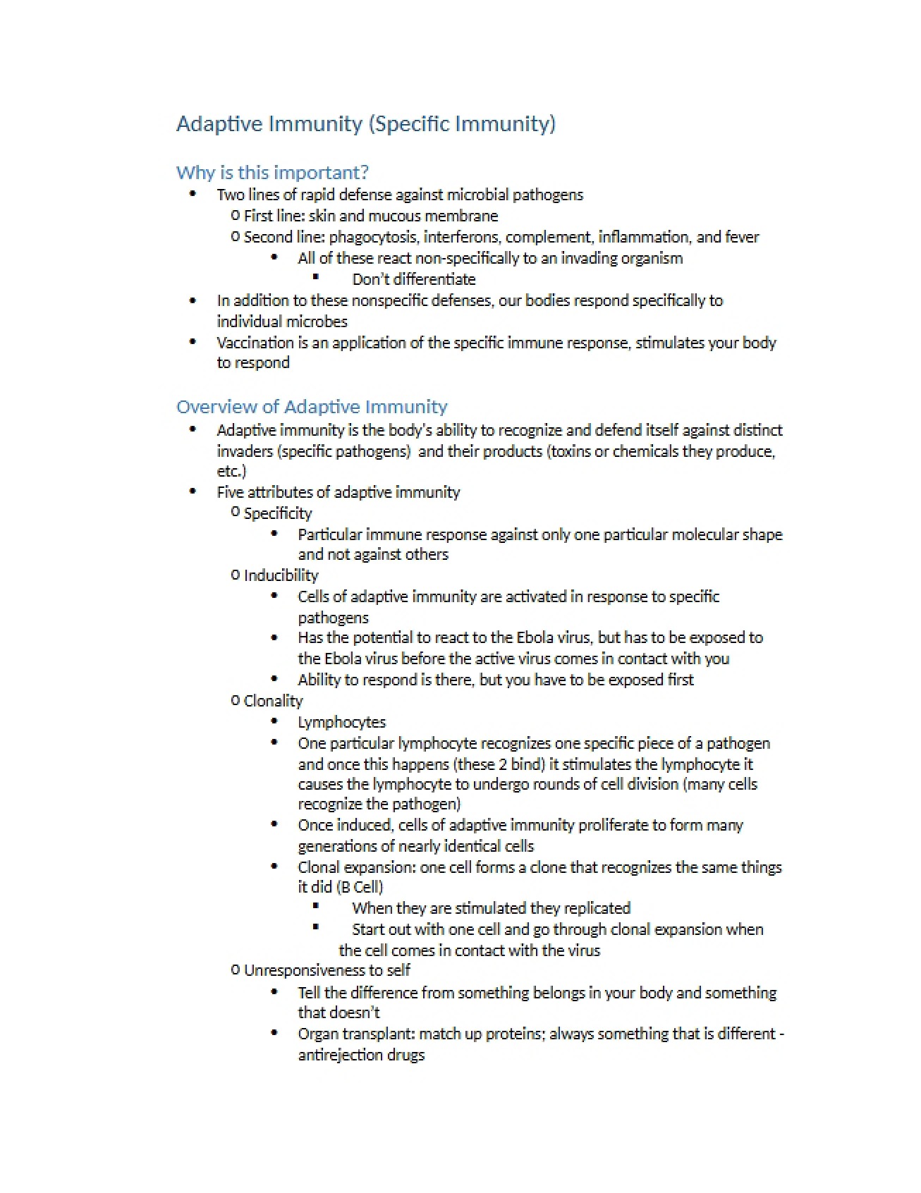 Notes on Microbiology Chapter 16