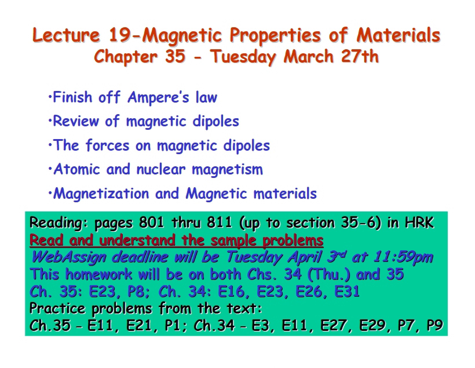 Material Magnetic Properties